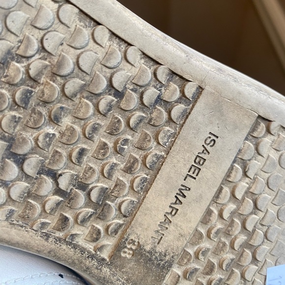 Isabel Marant White and Yellow Bart Low-top Sneakers Size 38 Retail $420. - Picture 9 of 10